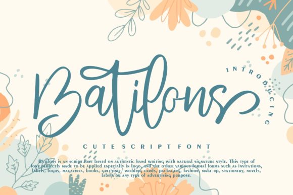 Batilons Script Font for Web Design