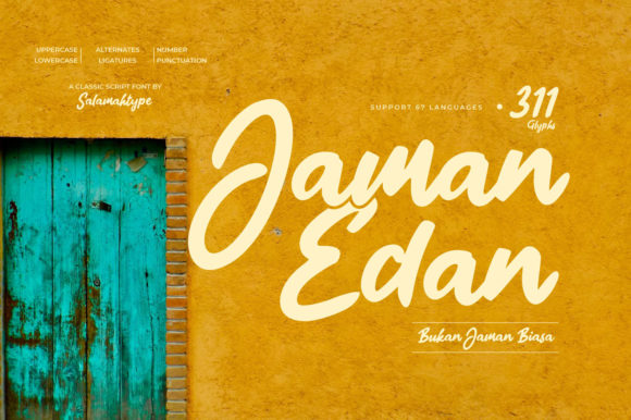 Jaman Edan Script: A Stylish Font for Web Design